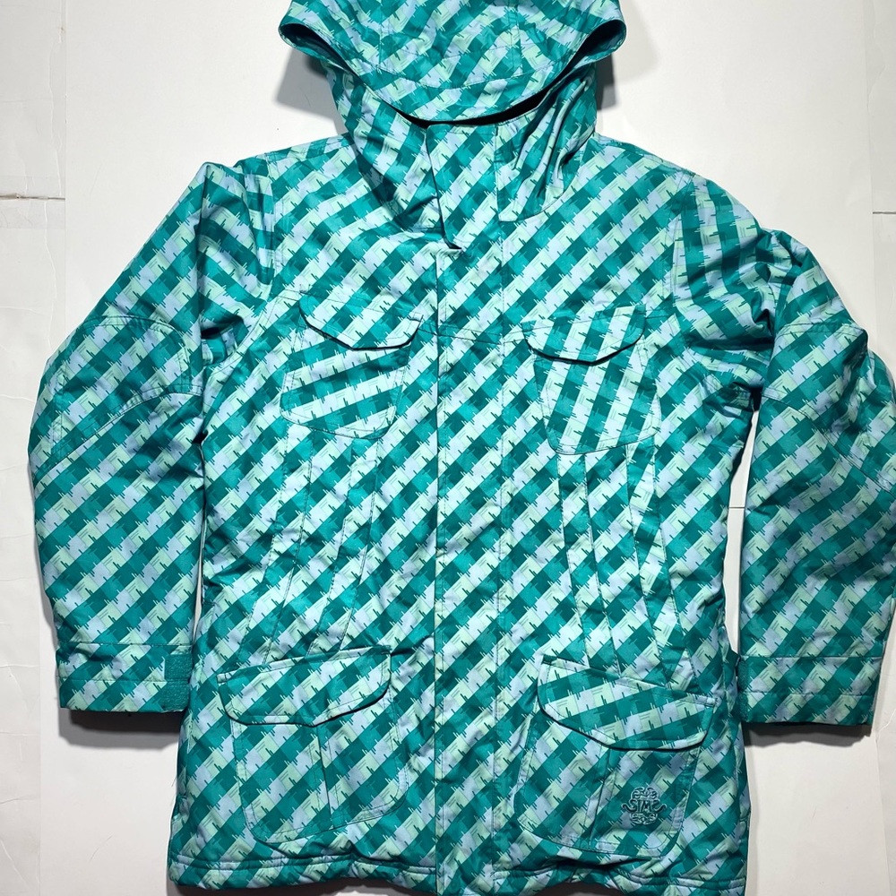 Sims Teal Ski Snow Kids Jacket With Multi Pockets For Personal Items Size L